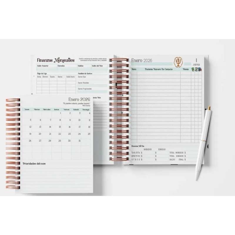 Agenda Diaria Citas 26-27 Personalizada Mo Psicólogo