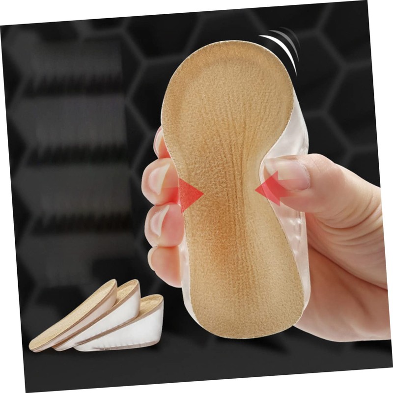 Outanaya 2pairs Height Increase Shoes Pads Comfortable Inner Soles Non-slip
