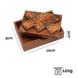 Colour Puzzle - Domino Puzzle - Tile Game - Thinking Game - Puzzle Game - Patience Game - Wooden Logic Game