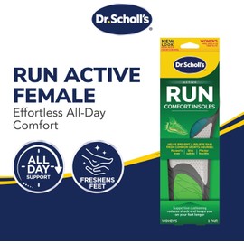 Dr. Scholl’s Athletic Series Running Insoles for Women, 1 Pair, Size 5.5-9