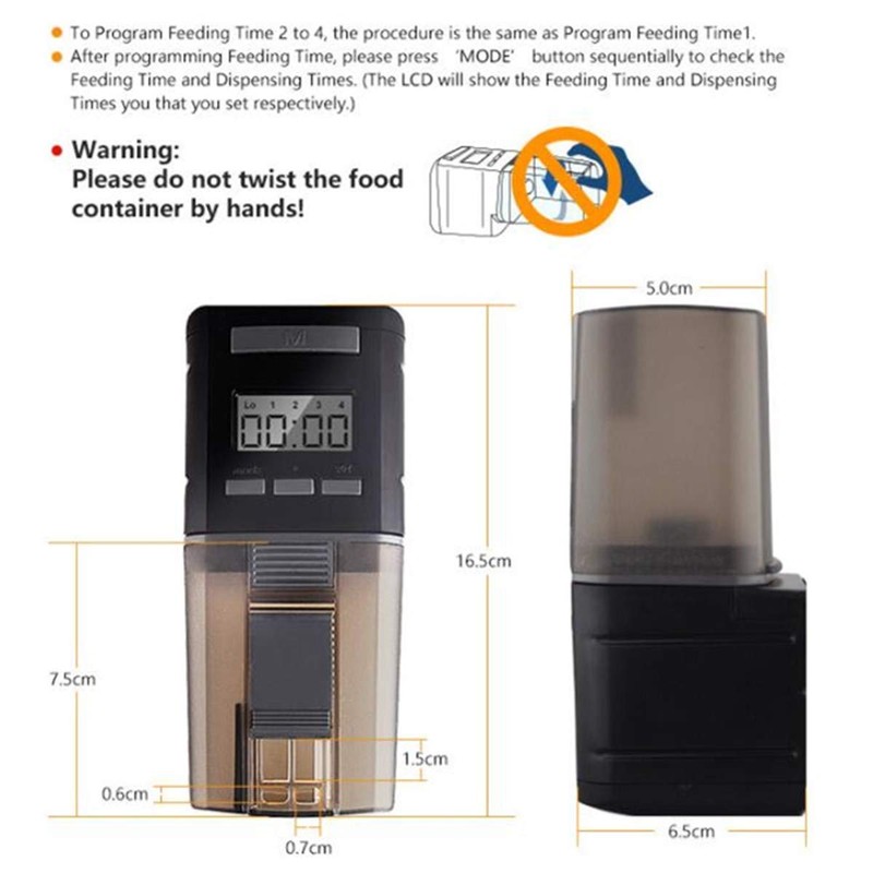 DollaTek Digital timing automatic fish feeder Smart fish feed aquarium