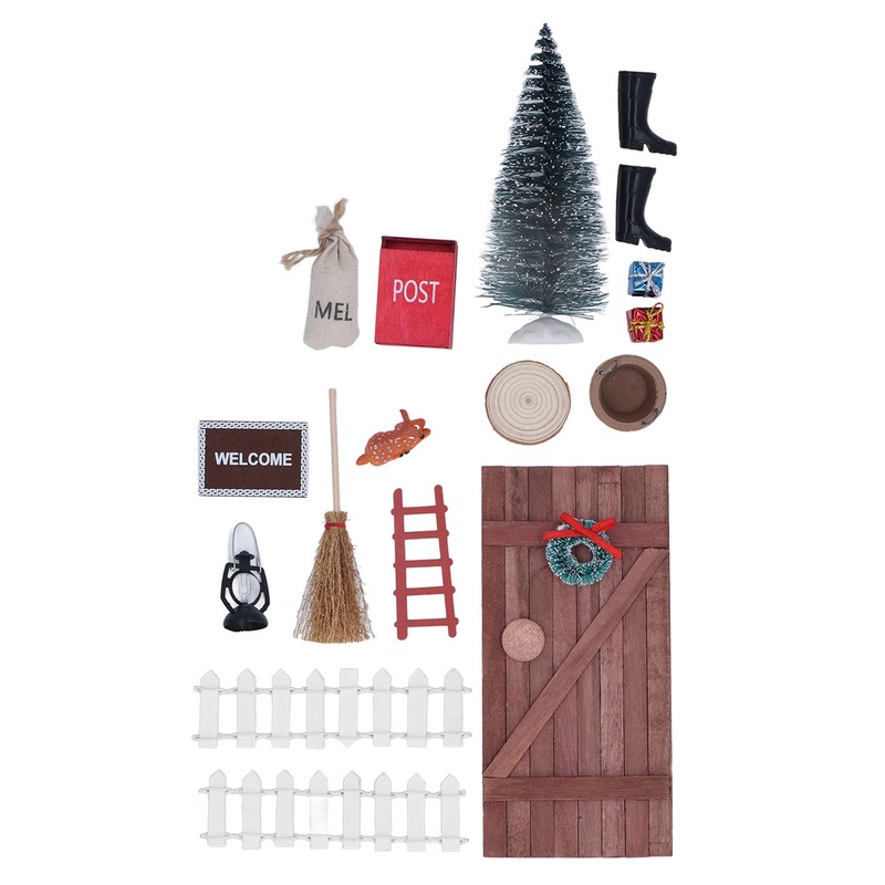 1/12 1/6 Christmas Fairy Door Kit Crafted Exquisite Cute Colourful