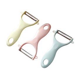 Xpzkaiyue Kitchen peeler, potato peeler, vegetable peeler, carrot peeler, peeler, planer knife 3pcs/ packet Silver/pink/green