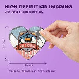 1x Heart MDF Magnet 6cm - Val Thorens France Ski Skiing Snowboard - Fridge Locker Office Whiteboard Toolbox #58794