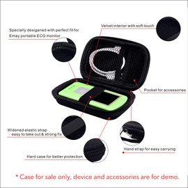 Hard Carry Case for EMAY Portable ECG Monitor EMG-20 (Case Only)