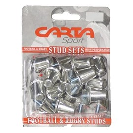 Carta Sport ALUMINIUM RUGBY UNION STUDS (BLISTER PACK OF 16),Silver,18MM