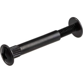 Gedotec 100 x Furniture Screws Black M4 | 32-42 mm Wood Thickness - Sleeve Screws | Connecting Screw Steel | Cabinet Connector Phillips PZ2 and Flat Blade | Furniture Connector Screws