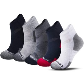 Calcetines tobilleros para hombre y mujer, de corte bajo, de algodón atlético, antideslizantes, acolchados, deportes, ventilación cómoda de malla, duradero, paquete múltiple