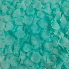 ATFL 0.45LB Blue Faux Silk Rose Petals for Romantic Night for Him,2500 Pcs Blue Flower Petals,Artificial Fake Silk Rose Flower Pedals for Wedding Decorations(Tiffany,2.3'')