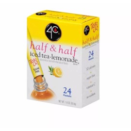 4C Half & Half Iced Tea Lemonade Mix- Sugar Free, 24 Packets