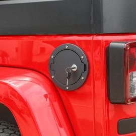 Tapa de gas con bloqueo para puerta de combustible 2007-2018 Jeep Wrangler JK & Unlimited Sport Rubicon Sahara de 2 puertas y 4 puertas