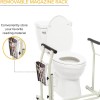 Drive Medical MDS Stand Alone Toilet Safety Rail, White, EA
