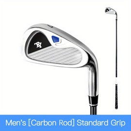 Golf Club No. 7 Iron Men and Women Beginner Practice Club/Professional Competition Club Right Hand Club - Color: Men's (Carbon Rod Body) round