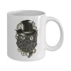 Steam punk owl top hat and monacle mug