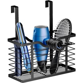 Soporte para Secador de Pelo, Organizador Ajustable de la Herramienta del Pelo, Organizador de Pared para Puertas de Armario de Baño para el Secador de Pelo, Varitas que se Sncrespan, Alisadores