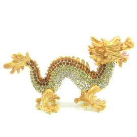 Feng Shui Goods Gold Dragons Clear Dragons Dragons Rhinestone Glitter Decoration Figurine B Emperors Dragon Dragon Invasion Feng Shui Items Good Luck Goods