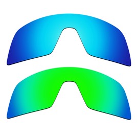 Alphax 2 Pcs Ice Blue & Green Polarized Replacement Lenses for Oakley Sutro OO9406 Sport Sunglsses