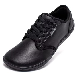 HOBIBEAR Unisex Wide Barefoot Shoes for Mens Womens Minimalist Sneakers Zero Drop Shoes Lightweight Comfortable (All Black,5.5 UK)