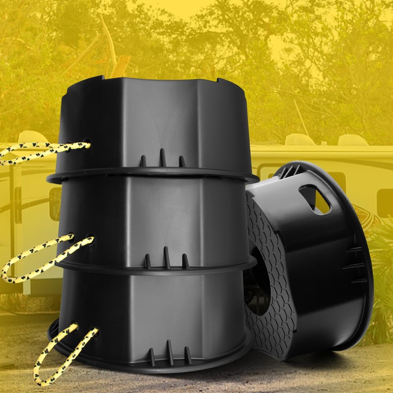 RV Trailer Jack Block 4 Pack, RV Leveling Blocks for