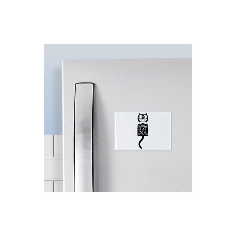 CafePress Cat Clock Magnets Rectangle Magnet, 3"x2" Refrigerator Magnet