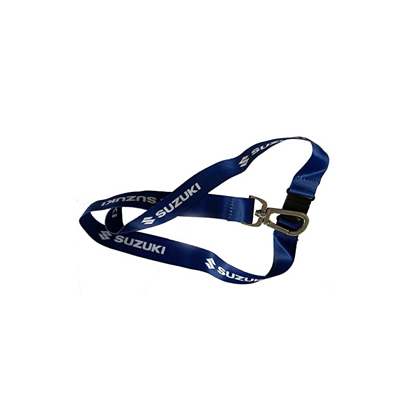 Suzuki Team Blue Lanyard Key Chain Original Blue White