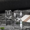 DONOUCLS Home Crystal Candlestick Holders Pack of 2 Clear Crystal