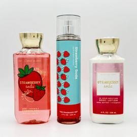 Strawberry Soda Bath & Body 3-Piece Bundle | Body Lotion,Shower Gel and Fine Fragrance Mist