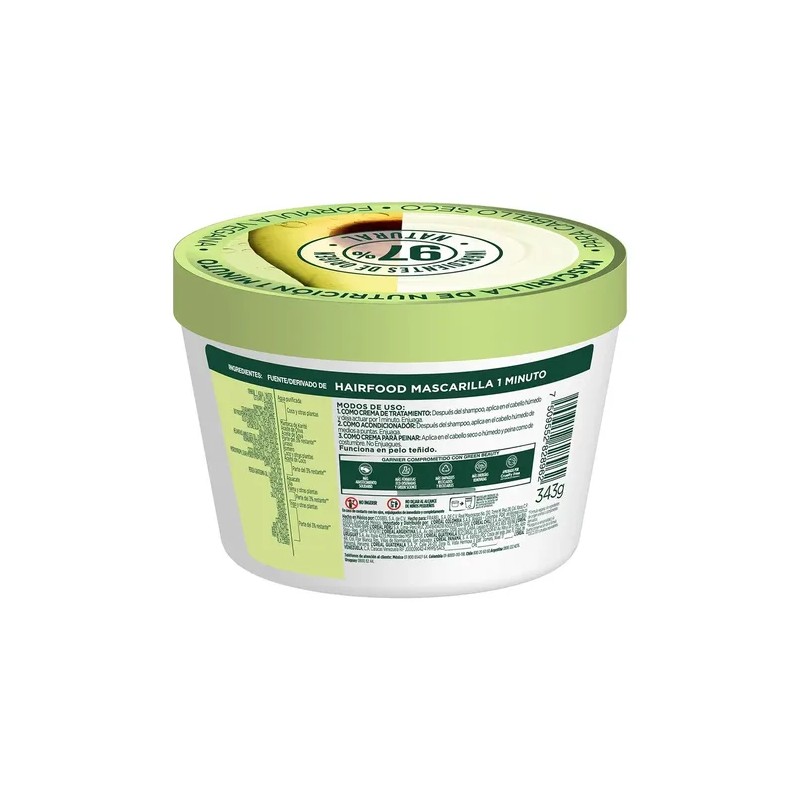 Garnier Fructis Hair Food Acondicionador Aguacate Pelo Seco,