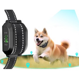 HWWSEC GPS Wireless Dog Fence, Electric Dog Fence Pet Containment System, Large Signal Range Up to 6560Ft, Portable GPS Dog Boundary Training Collar for Large and Medium Dogs