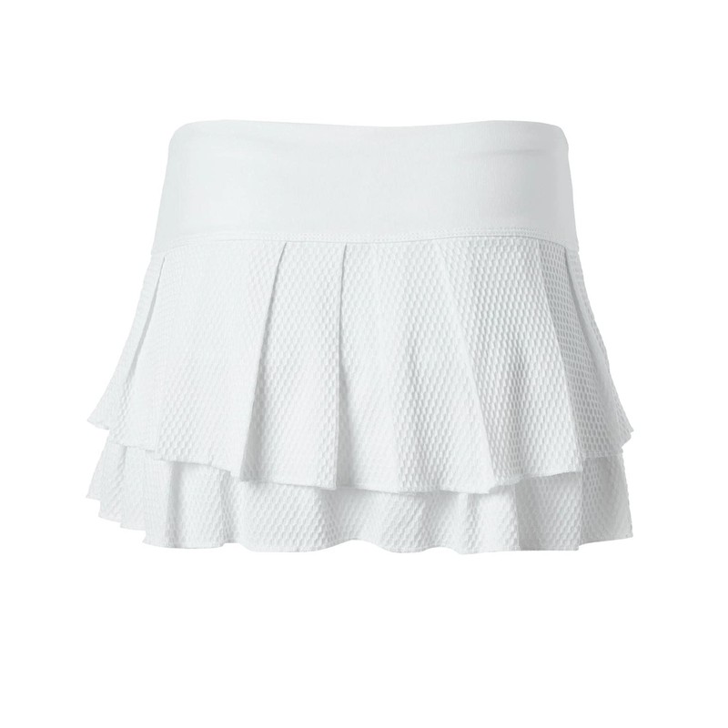 Lucky In Love - Falda plisada ondulada, Blanco, X-Large