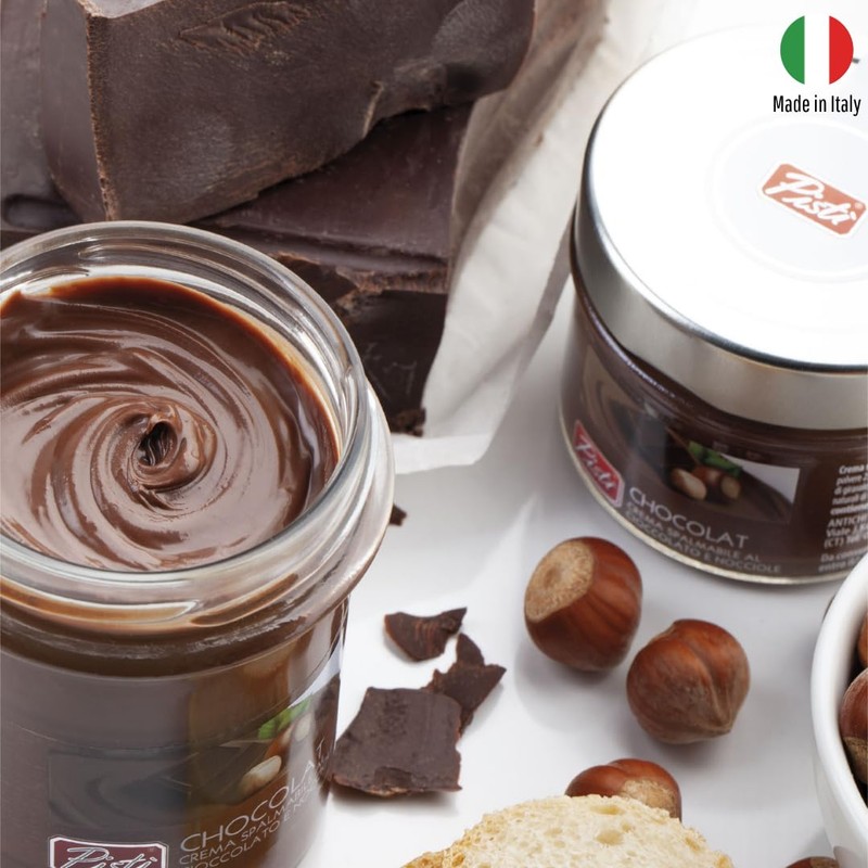 Pisti Chocolate and Hazelnut Spread – Premium Italian Chocolate Cream,