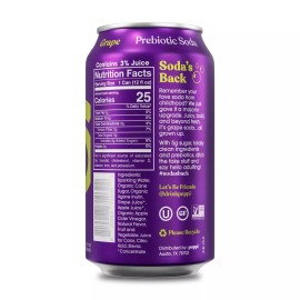 poppi Grape Soda Alternative 12 Pack with Apple Cider Vinegar Prebiotics 12 Fl Oz