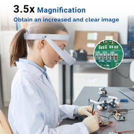 Dental Magnifying Lens, 3.5X Magnification Head Magnifying Glass Dental Surgical Loupes