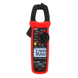UNI-T UT204R - Medidor digital de abrazadera, rango automático TRMS 6000 abalorio NCV Volt Amp Meter con diodo de ohmios CA/CC, prueba de continuidad de temperatura