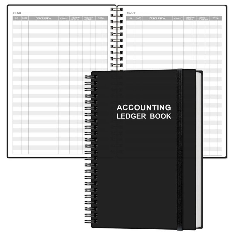 Accounting Ledger Book - A5 Ledger Book for Bookkeeping, Small