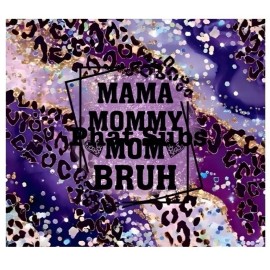 Unbranded 20oz Tumbler Wrap Sublimation Mama Bruh Ready To Press Heat Transfer
