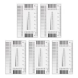 HARFINGTON 5pcs High Precision SEC Size Estimation Chart 8cm Covered Transparency Flaw Detection Film Ruler for Diameter and Line Width Defects Measuring