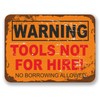 2 x 10cm Tool Box Warning Vinyl Sticker Car Bike