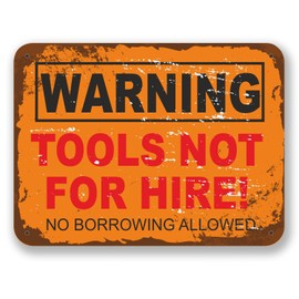 2 x 10cm Tool Box Warning Vinyl Sticker Car Bike Mechanic Dad Brother Gift #6564 (10cm Wide x 7.5cm Tall)