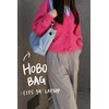 Hobo Shoulder Bag with Big Snap Hook Hardware (Pink)