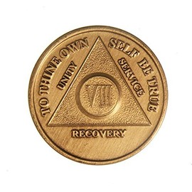 8 Year Bronze AA (Alcoholics Anonymous) - Sobriety / Birthday / Anniversary / Recovery / Medallion / Coin / Chip by Generic