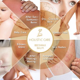 Bienenwachs Bio Feuchtigkeitscreme für Hände, Füße, Körper, Ellenbogen | Bekämpft Trockene Haut | Hautpflege bei Rosazea, Schuppenflechte, Neurodermitis, Eczema | 50ml