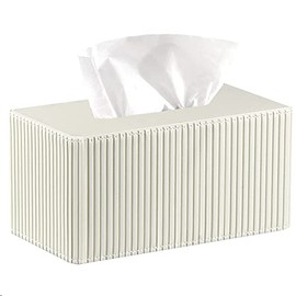 Plus Size Tissue Box Cover,PU Leather Rectangular Tissue Box Holder,Napkin Dispenser,Decorative Holder/Organizer for Bathroom Vanity Countertop, Nightstand, Coffee Table, Home,Office Desk & Car