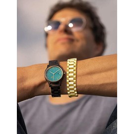 Gold Bracelet for Men 15.5mm Wide 22cm Golden Wrist Chain Bracelet Gift Jewelry