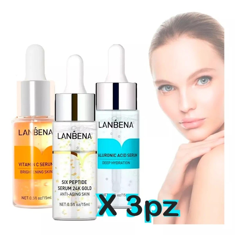 Universo en Linea Kit Lanbena 3pz Serum Vitamina C Ácido