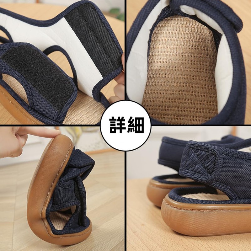 Euyqs Nursing Slippers, Wide Design, Velcro Adjustable, Easy to Wear,