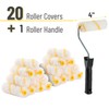 Bates- Paint Rollers, 4 inch Paint Roller with 20 Covers,