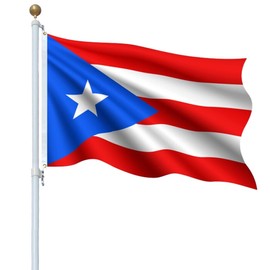 GSYLPFT Puerto Rico Flags for Outside 3x5 Puerto Rican Flag Outdoor Vivid Color Fade Resistant Double Stitched Puerto Rican flag with Brass Grommets