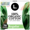 L. Ultra Thin Pads for Women, Regular Absorbency, Organic Cotton