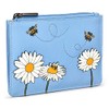 Yoshi Bee Happy Zip Top Womens Purse, RFID Protection, Slim